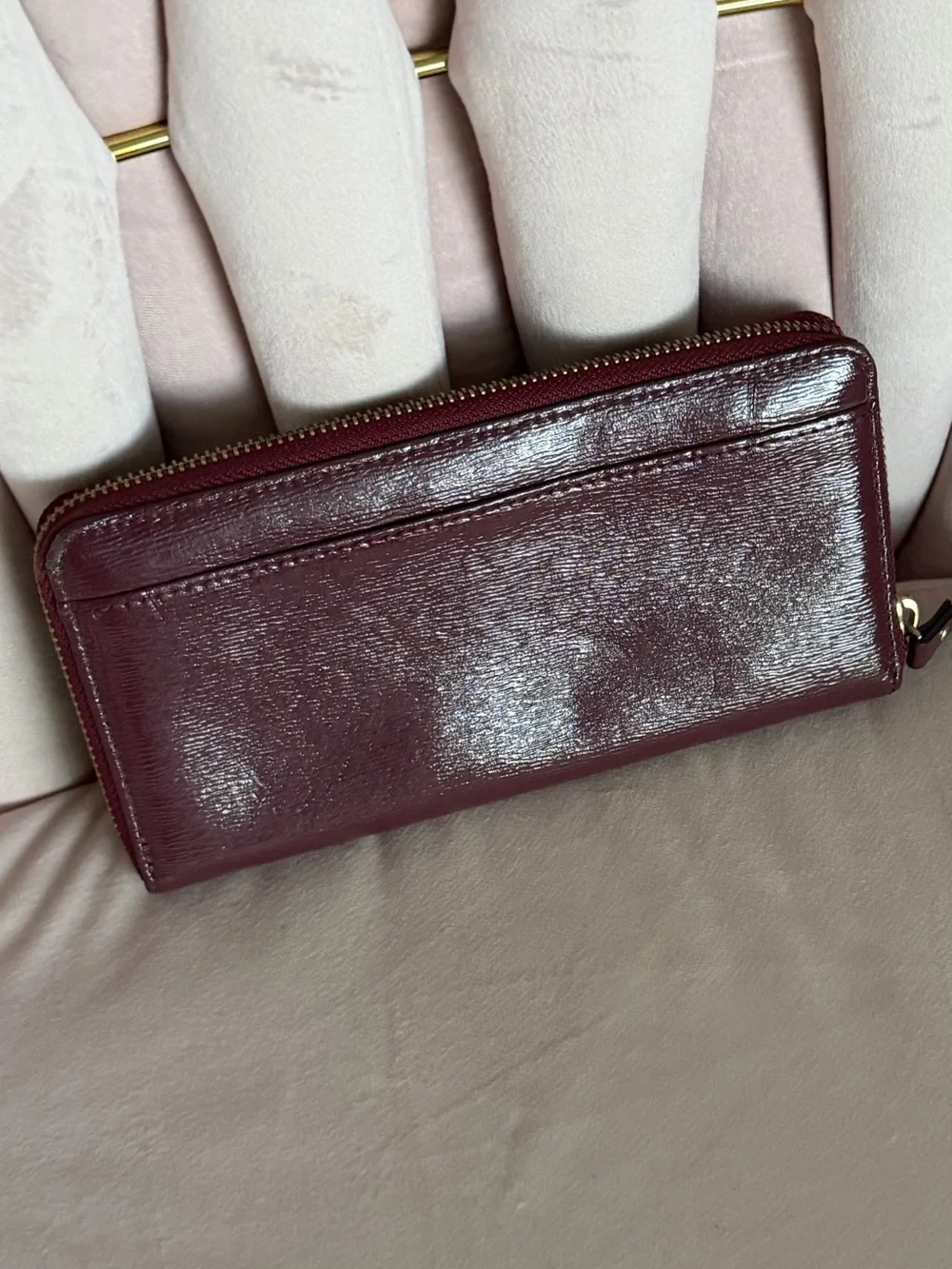 Kate Spade Bixby Place Neda Zip Around Wallet in Burgundy
